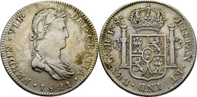FERNANDO VII. Guadalajara. 8 reales. 1821. FS