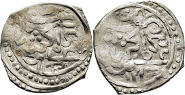 Mohamed III. Marraqués. Dirham. 1173. El 3 sin terminar el pie. Con anillo en ambas áreas