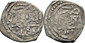 Mohamed III. Arais-Larache. Dirham. 1181. Tres puntos en triángulo