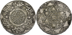 Abd al Aziz. París. 5 dirham. 1315. Reverso invertido (180º)