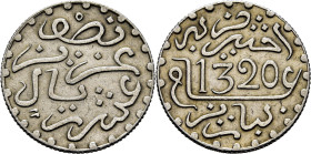 Abd al Aziz. París. 1/20 rial. 1320. EBC-. Muy escasa