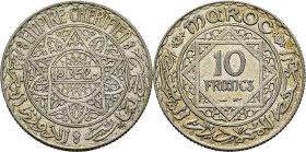 Mohamed V. Protectorado francés. París. 10 francos. 1352. EBC/EBC+