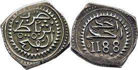 Mohamed III. Ribat al Fath-Rabat. Mitqal de 10 dirhams. 1188. Debajo de la fecha dos estrellas. EBC-. Muy escasa