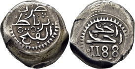 Mohamed III. Ribat al Fath-Rabat. Mitqal de 10 dirhams. 1188. Dos estrellas. Escasa