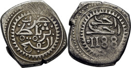 Mohamed III. Ribat al Fath-Rabat. Mitqal de 10 dirhams. 1188. Dos estrellas. Escasa