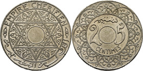 Yusuf 1330-46. Prueba (essai) de 25 cts. N.d (1921). París. FDC. Muy rara