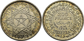 Mohamed V. París. 200 francos. 1372-1953. ESSAI en plata. FDC. Escasa