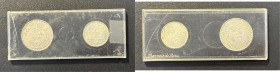 Mohamed V, PROTECTORADO anterior. 200 y 100 francos. 1953. Lote de 2