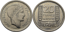 ARGELIA. 20 francos. 1949. ESSAI. SC+/SC