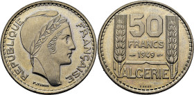 ARGELIA. 50 francos. 1949.  ESSAI. PROOFlike FDC. Magnífica