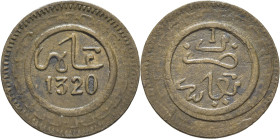 ABD AL AZIZ 1311-26. Fez. 1 mazuma. 1320. 1 del valor tocando el círculo. Dos puntos