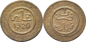 ABD AL AZIZ 1311-26. Fez. 1 mazuma. 1320 no se observa rectificación