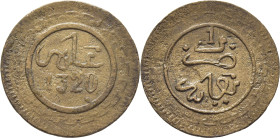 ABD AL AZIZ 1311-26. Fez. 1 mazuma. 1320 tal vez sobre 19