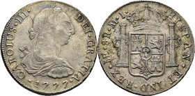 CARLOS III. Lima. 8 reales. 1777. MJ. Cy12045. 27'04 g. Acuñación central algo d