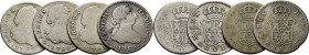 CARLOS III. Madrid. 1 real. 1782 (2), 1785 y 1788. JD, PJ, DV y M. Cy11393, 94,