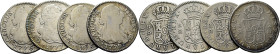 CARLOS III. Madrid. 2 reales. 1776, 77, 78 y 1779. PJ. Cy11567, 11574, 11581 y 1