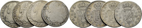 CARLOS III. Madrid. 2 reales. 1785 (2), 1786 y 1787. JD y DV (3). Cy11648, 11649