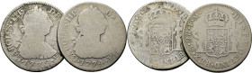 CARLOS III. Méjico. 2 reales. 1772 y 1774. FM, invertidas en el primero. Cy11544