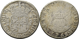 CARLOS III. Potosí. 2 reales. 1768. JR. Cy11506. Rayitas abundantes al haber sid