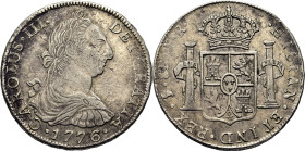 CARLOS III. Potosí. 8 reales. 1776. PR. Cy12040. 27 g. Leves concreciones limpia