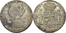CARLOS III. Potosí. 8 reales. 1782. PR. Cy12086. 26'7 g. Concreciones. MBC+/EBC