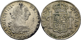 CARLOS III. Potosí. 8 reales. 1783. PR. Cy12094. 26'6 g. Leves restos de adheren