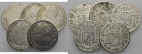 CARLOS IV. Lima. 2 reales. 1793, 1803 parece sobre ¿4?, 1804, 1806 y 1807. IJ y