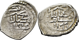 Mohamed III. Miknas. Dirham. 1177. Flor de lis. Visible solo una fecha. Brethes