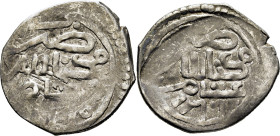 Mohamed III. Miknas. Dirham. 1177 Hg y 1177 seguido de anillo en el segundo área
