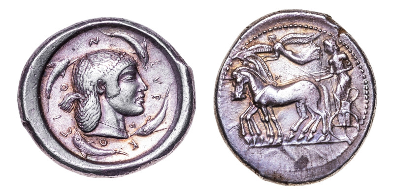 Syracuse, Deinomenid Tyranny, Gelon I (484-477 BC) AR-Tetradrachm (26.0mm, 17.32...