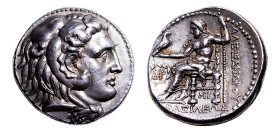 Seleucid Empire, Seleukos I Nikator (312-281 BC) AR-Tetradrachm (26 mm, 17.08 g, 7h). Babylon I mint, struck circa 311-300 BC.
Obv. Head of Heracles r...