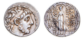 Seleukid Empire, Antiochos IX Eusebes Philopator (Kyzikenos) AR-Tetradrachm (27.0mm, 14.36g, 1h). Antioch mint, 113/112 BC.
Obv. Diademed head to righ...