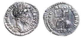 Commodus (AD 177-192) AR-Denarius (18.2mm, 3.04g, 1h). Rome mint, struck AD 189.
Obv. M COMM ANT P - FEL AVG BRIT, laureate head to right.
Rev. ROMAE ...