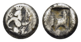 ACHAEMENID KINGS of PERSIA. Time of Artaxerxes II to Darius III (Circa 375-330 BC). Siglos.

Obv: Persian king in kneeling-running stance right, holdi...
