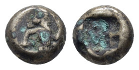 ACHAEMENID KINGS of PERSIA. Time of Artaxerxes II to Darius III (Circa 375-330 BC). Siglos.

Obv: Persian king in kneeling-running stance right, holdi...