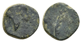 ASIA MINOR. Uncertain (Pontos?). Ae (2nd-1st century BC).

Obv: Head of horse right.
Rev: Filleted palm frond (?).
SNG BM Black Sea - (cf. 984); S...