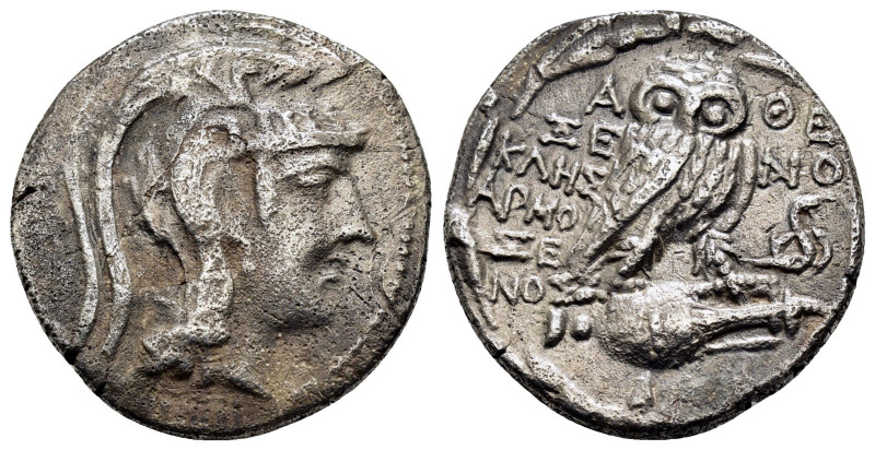ATTICA. Athens. Tetradrachm (127/6 BC). New Style Coinage. Xenokles and Armoxeno...