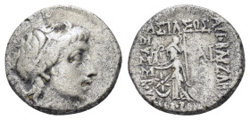 KINGS of CAPPADOCIA.Ariarathes X.(42-36 BC).Drachm.

Obv : Diademed head right.
Rev : ΒΑΣΙΛΕΩΣ ΑΡΙAPAΘOV EVΣEBOVΣ KAI ΦIΛAΔEΛΦOV.
Athena Nikephoros st...