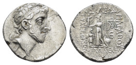 KINGS of CAPPADOCIA.Ariarathes X.(42-36 BC).Drachm.

Obv : Diademed head right.
Rev : ΒΑΣΙΛΕΩΣ ΑΡΙAPAΘOV EVΣEBOVΣ KAI ΦIΛAΔEΛΦOV.
Athena Nikephoros st...