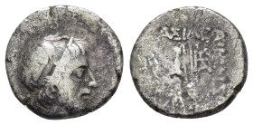 KINGS of CAPPADOCIA.Ariobarzanes III.(52-42 BC).Drachm.

Obv: Diademed head right.
Rev: ΒΑΣΙΛΕΩΣ ΑΡΙΟΒΑΡZΑΝΟΥ EYΣEBOYΣ ΦΙΛΟPOMAIOY.
Athena standing le...