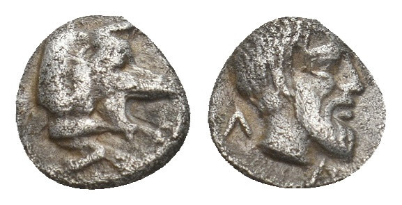 CARIA. Euromos. Hemiobol (Circa 5th century BC).

Obv: Forepart of boar right....