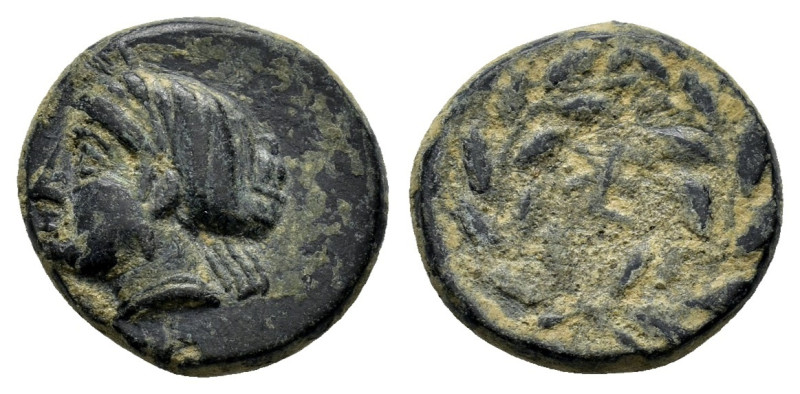 TROAS. Kebren circa 400-300 BC. Ae.

Obv: Head of female left rigth.
Rev: With i...
