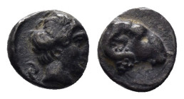 TROAS. Kebren. Ae (Circa 387-310 BC).

Obv: Head of ram right; K above.
Rev: Laureate head of Apollo right.
SNG Arikantürk 405.

Condition : Good very...