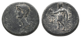 PHRYGIA. Aezanis. Augustus (27 BC-AD 14). Augustus and Potitus Messala issue circa 25 BC. AE

Obv: Bare head of Augustus to left; behind, uncertain ...