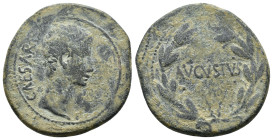 ASIA MINOR. Uncertain. Augustus (27 BC-14 AD). AE.

Obv: CAESAR. Bare head right.
Rev: AVGVSTVS. Legend in one line within laurel wreath.
RPC I 2235; ...