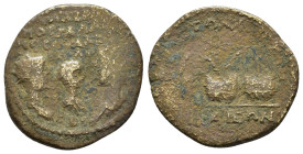 BITHYNIA. Nicaea. Valerian I with Gallienus and Valerian II (253-260). Ae.

Obv: AVT OVAΛЄPIANOC ΓAΛΛIHNOC OVAΛЄPIANOC KAIC CЄBB.
Radiate, draped and ...