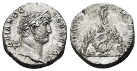 CAPPADOCIA. Caesarea. Hadrian (117-138). Didrachm.

Obv: ΑΔΡΙΑΝΟС СЄΒΑСΤΟС.
Laureate head right.
Rev: ΥΠΑΤΟС Γ ΠΑΤΗΡ ΠΑΤP.
Mt. Argaeus surmounted by H...