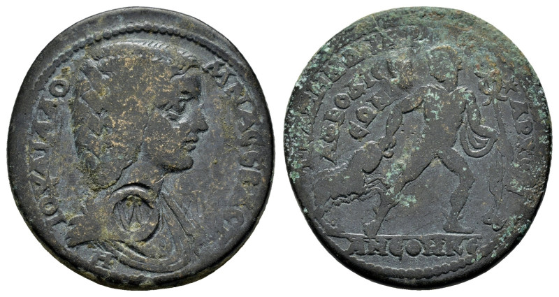 CARIA.Aphrodisias. Julia Domna.(Augusta, AD 193-217).Ae. Magistrate Tiberius Cla...