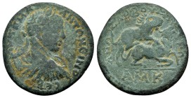 CILICIA Tarsus. Caracalla. ( 198-211 AD). AE

Obv: Bust to right
Rev: Lion attacking bull to right; A M K
Apparently unreleased

Condition : Goo...