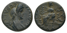 IONIA. Smyrna AE (18mm, 4.9 g) Domitian for Julia Titi (Augusta) Magistrate: Lucius Mestrius Florus (proconsul), Issue: c. AD 87/8

Obv: ΙΟΥΛΙΑ ϹΕΒΑ...